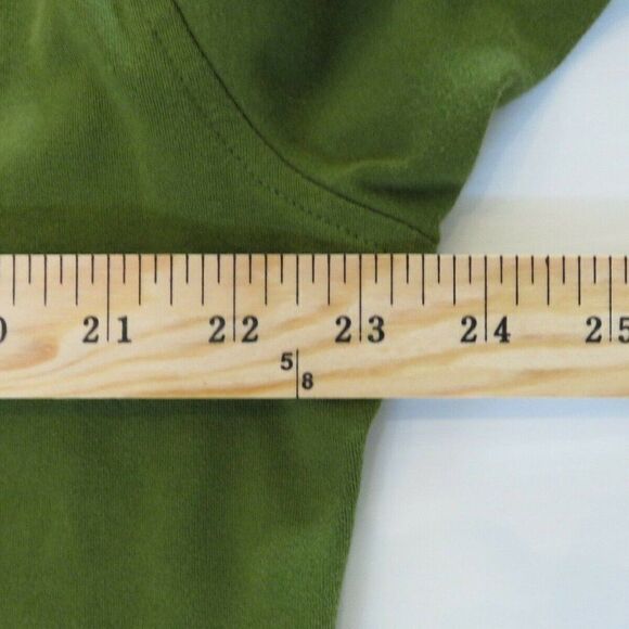 IZOD Golf Polo Shirt Olive Green 100% Heavyweight Cotton Logo Men's Large - Picture 6 of 7